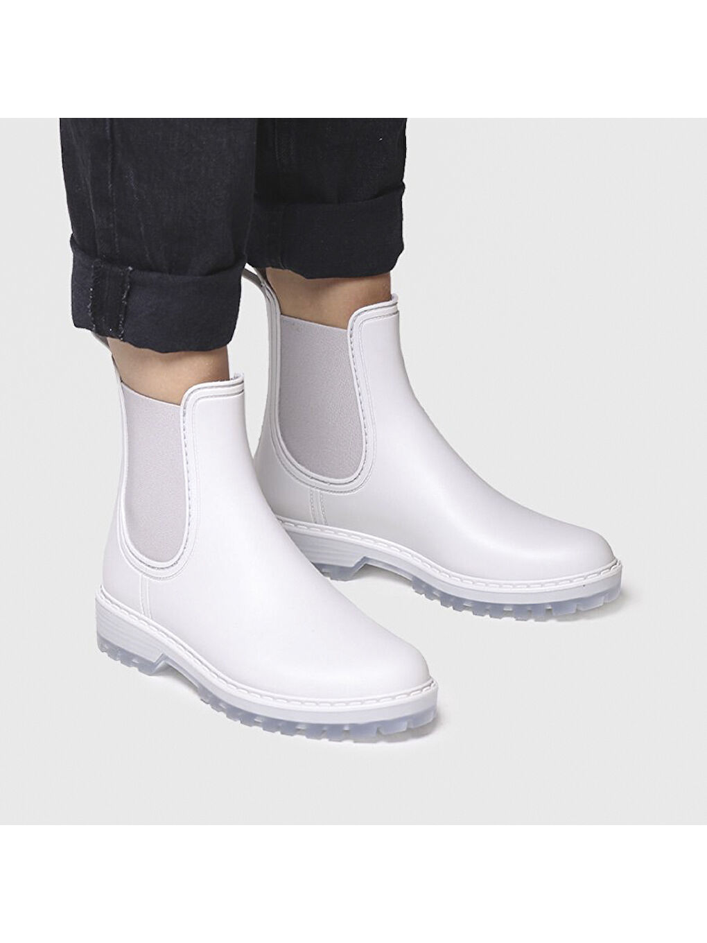 Beyaz Kadın Bot (Yağmur ) Coney Ankle Boot Water Gel-3