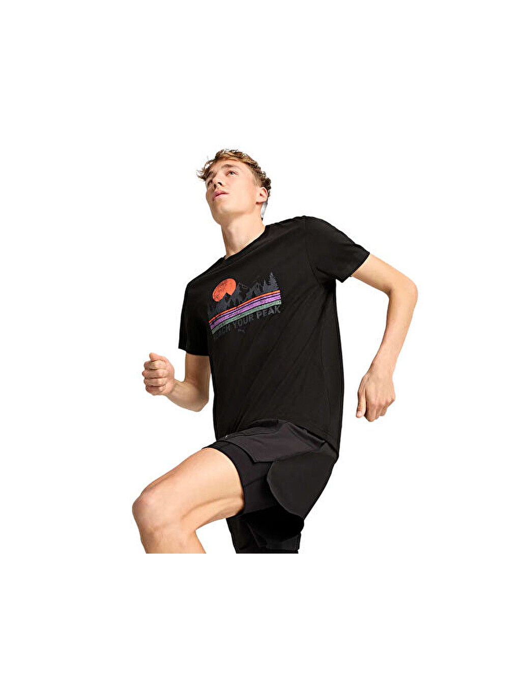 Karışık Graphics Outdoor Unisex Tee Erkek Koşu Tişörtü 52659801 Renkli-2
