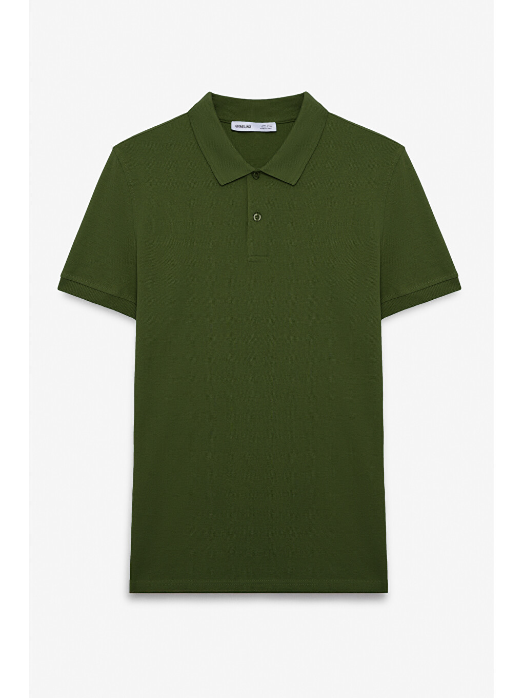 Haki SKYLOOM Erkek %100 Pamuk Kısa Kollu Regular Fit HAKİ Polo Yaka T-shirt