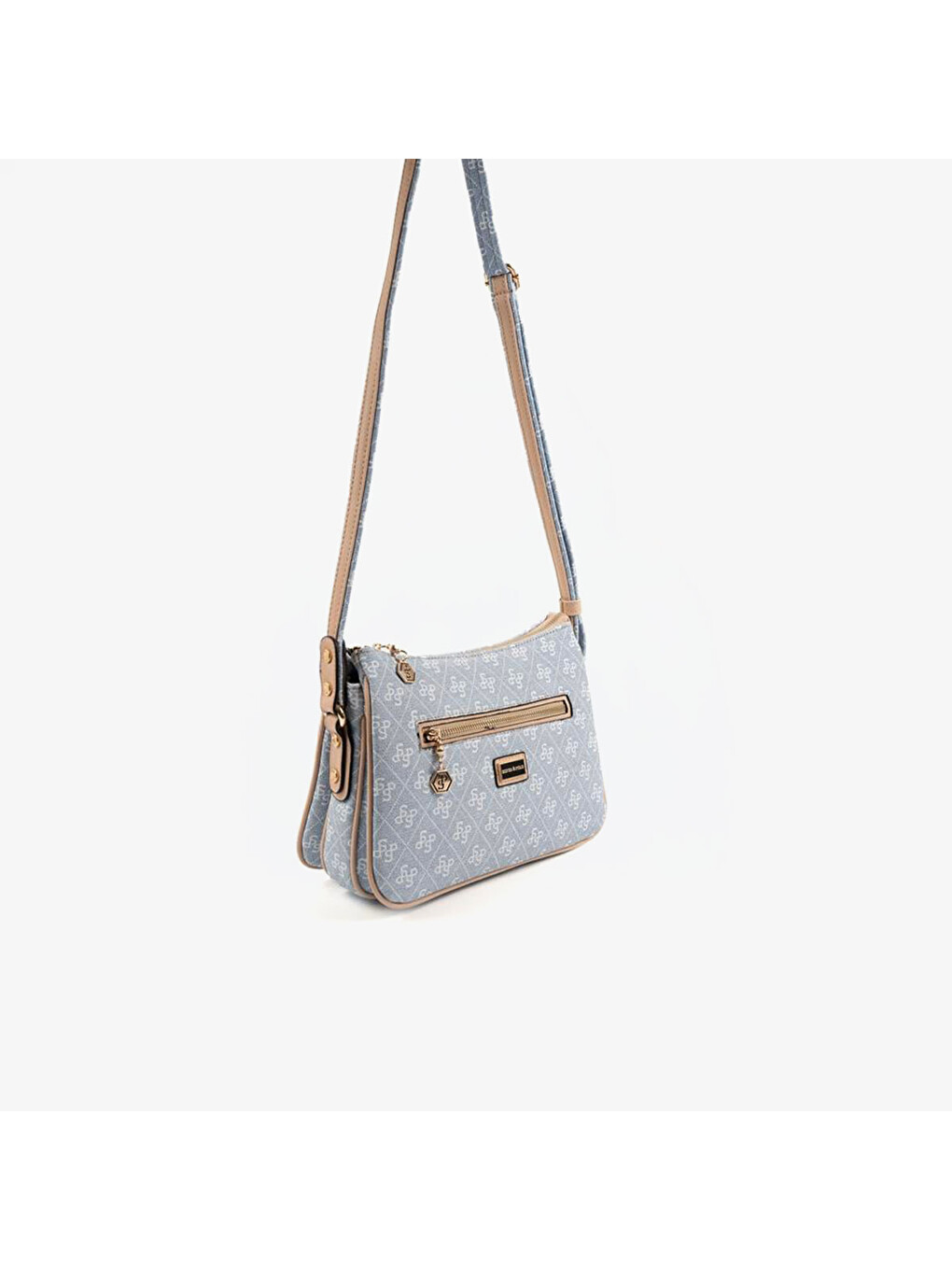 Kadın SP818-M178 SILVER POLO Çapraz Çanta Mavi-Ten-1