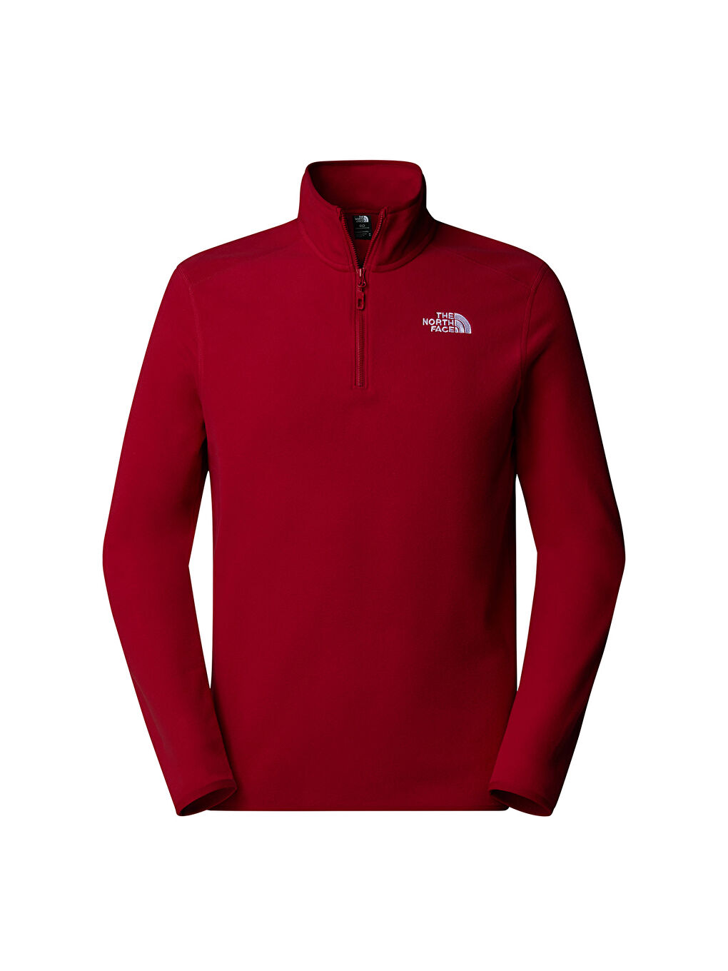 The North Face 100 Glacier 1/4 Zip Erkek Kırmızı Dik Yaka Sweatshirt