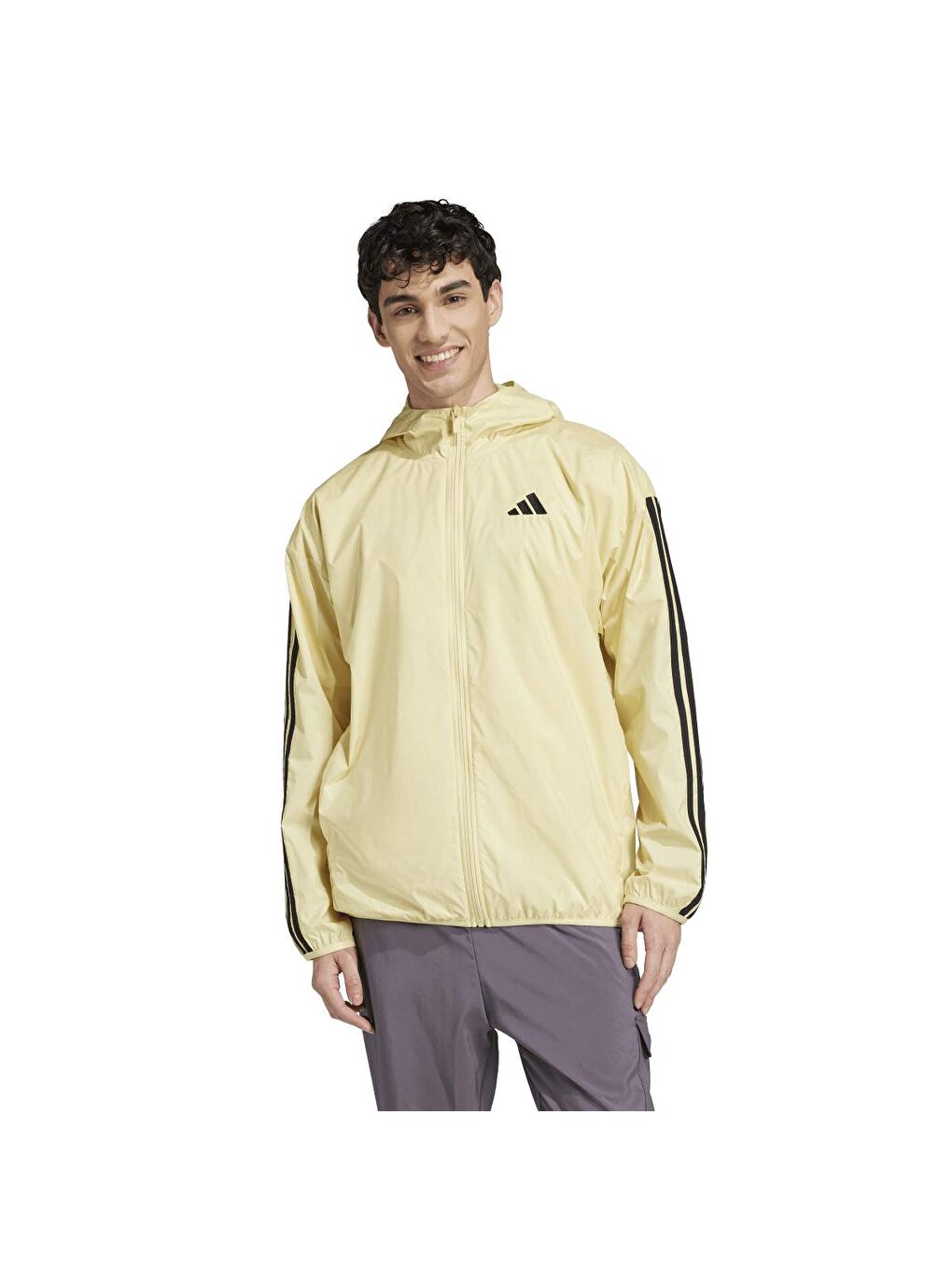 3 Stripes Wb Erkek Bej Kapüşonlu Ceket