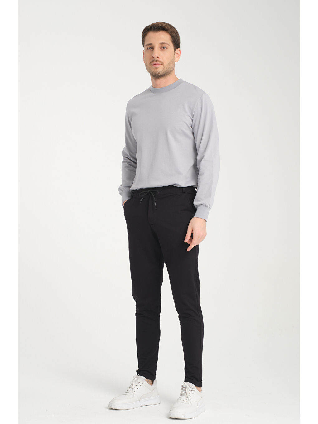 Lacivert Duble Paça Kompak Erkek Pantolon 3575-1