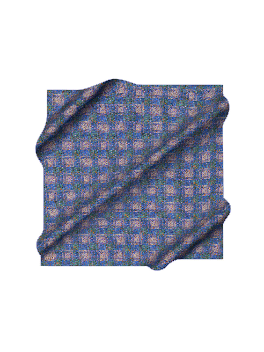 Açık Mavi 90X90 İpek Krep Saten Eşarp