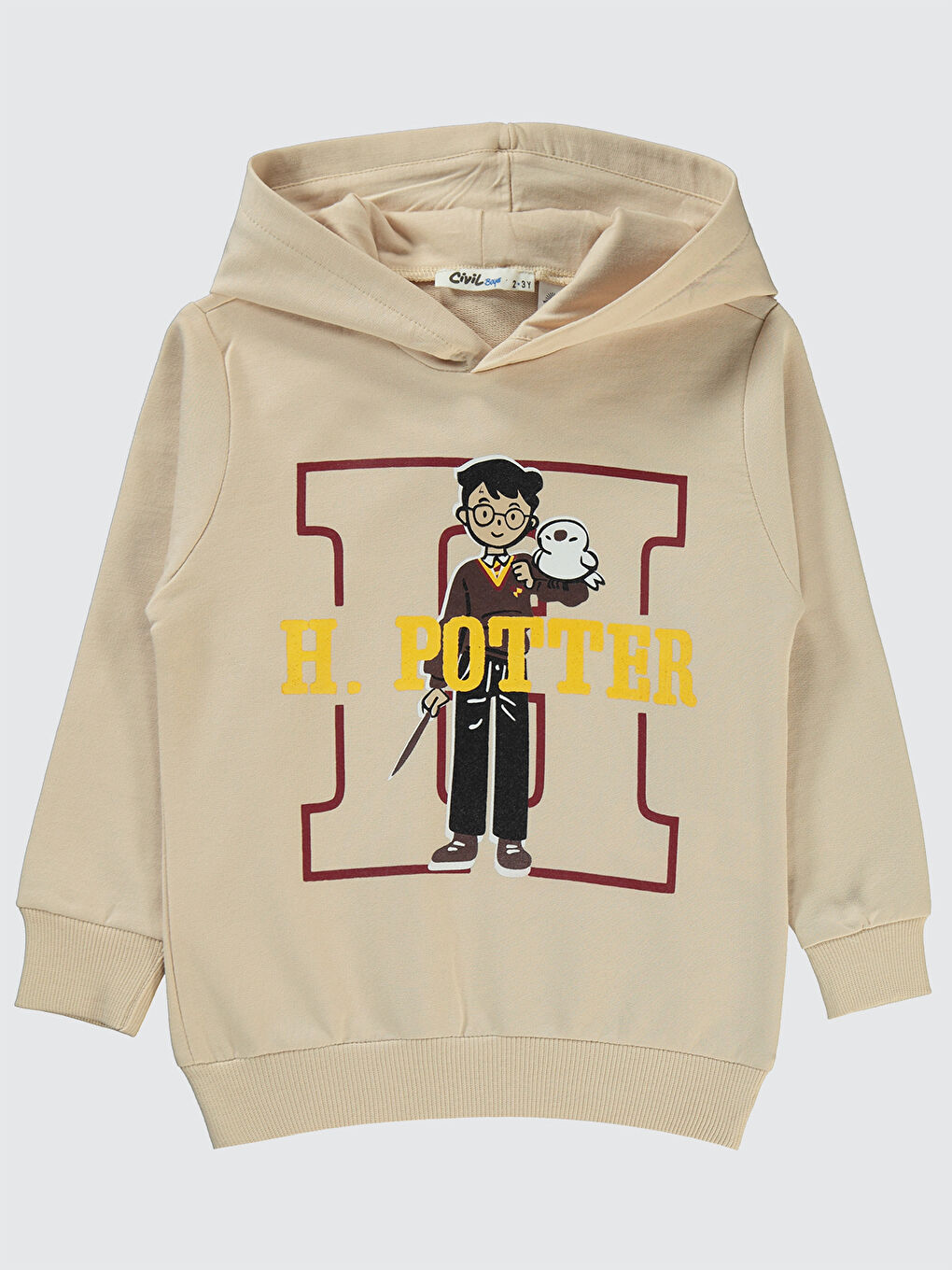 Civil Bej Harry Potter Erkek Çocuk Sweatshirt 2-5 Taş Rengi