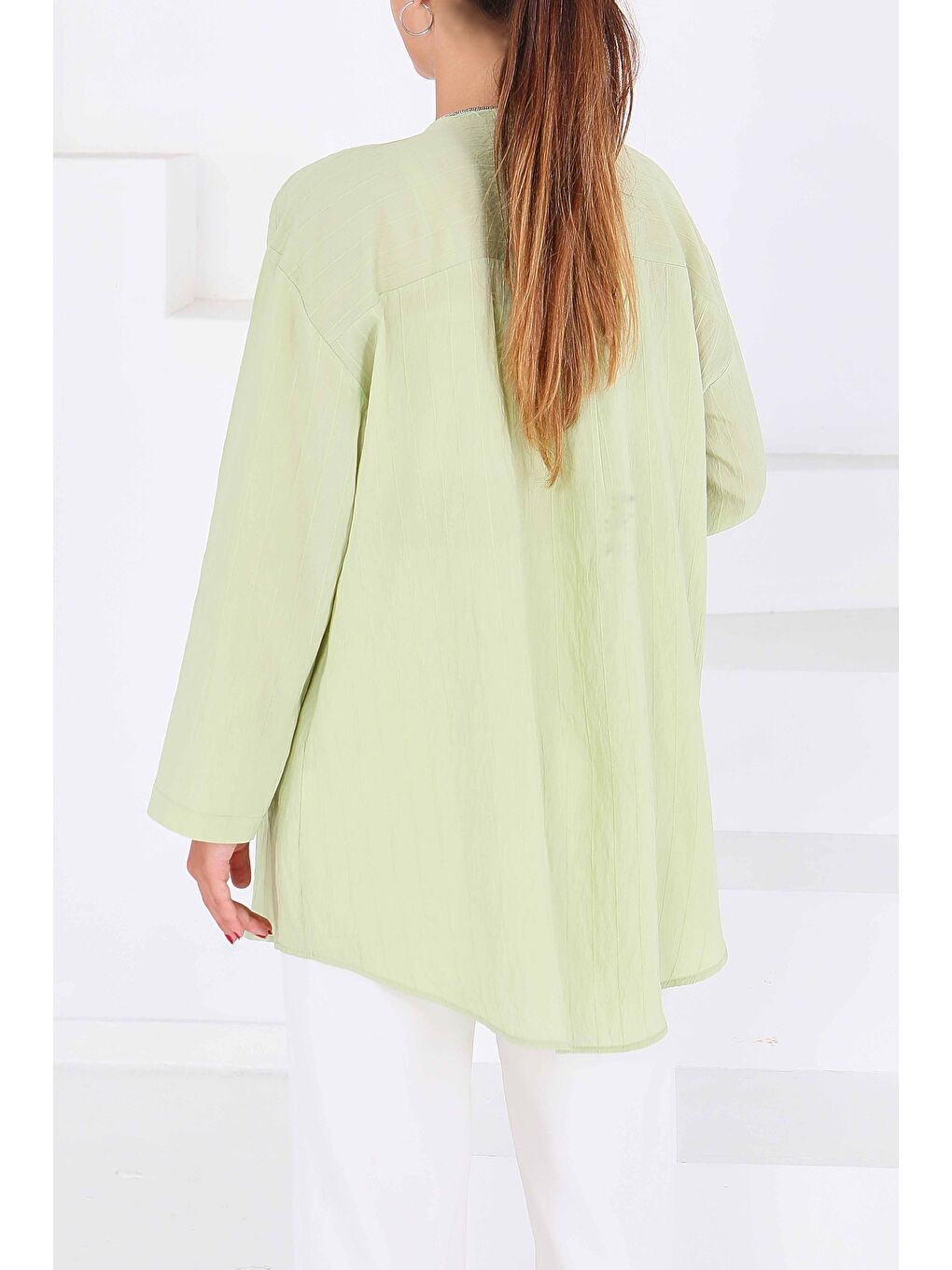 Bağlamalı Ceket Haki - 27486-3