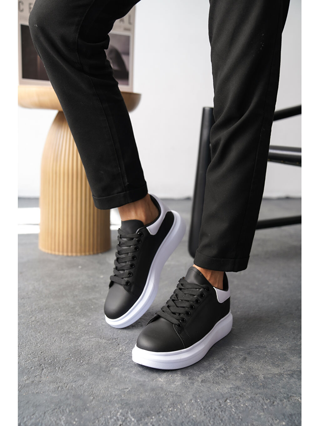 Siyah Daxors D0125 Günlük Ortopedik Erkek Sneaker Spor Ayakkabı-2