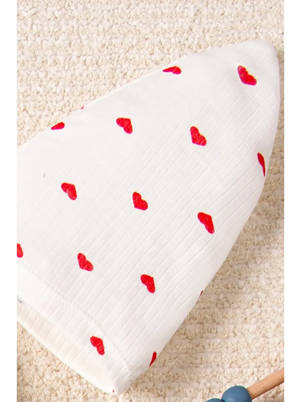 Beyaz Kalp Desenli 5 Parça Hastane Çıkışı-3