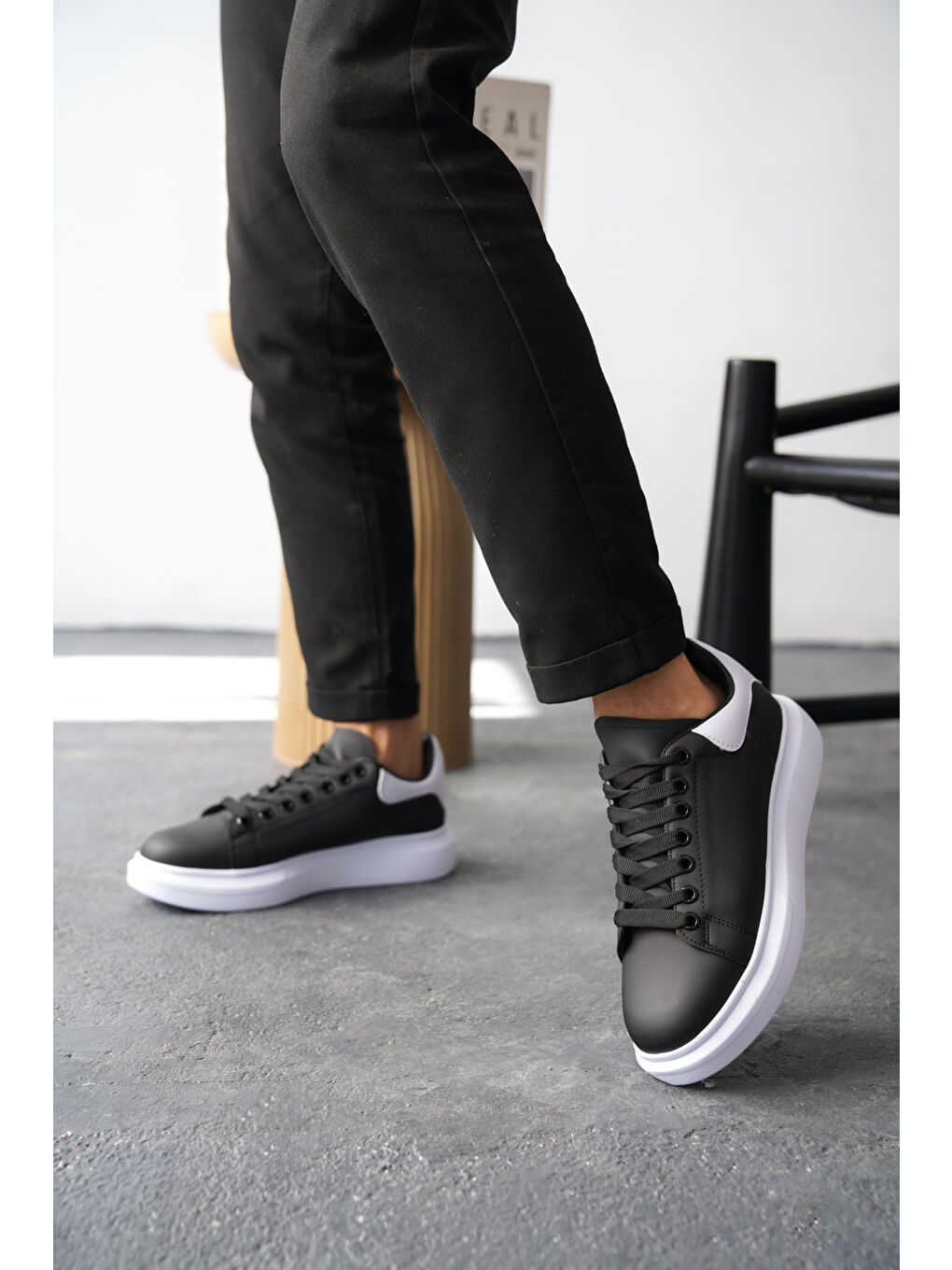 Siyah Daxors D0125 Günlük Ortopedik Erkek Sneaker Spor Ayakkabı-3