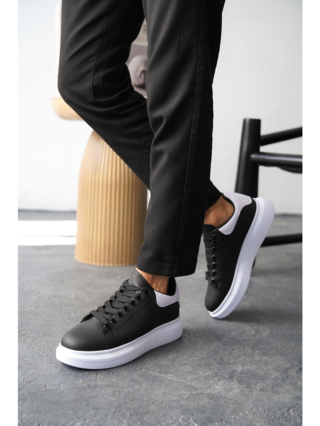 Siyah Daxors D0125 Günlük Ortopedik Erkek Sneaker Spor Ayakkabı-4