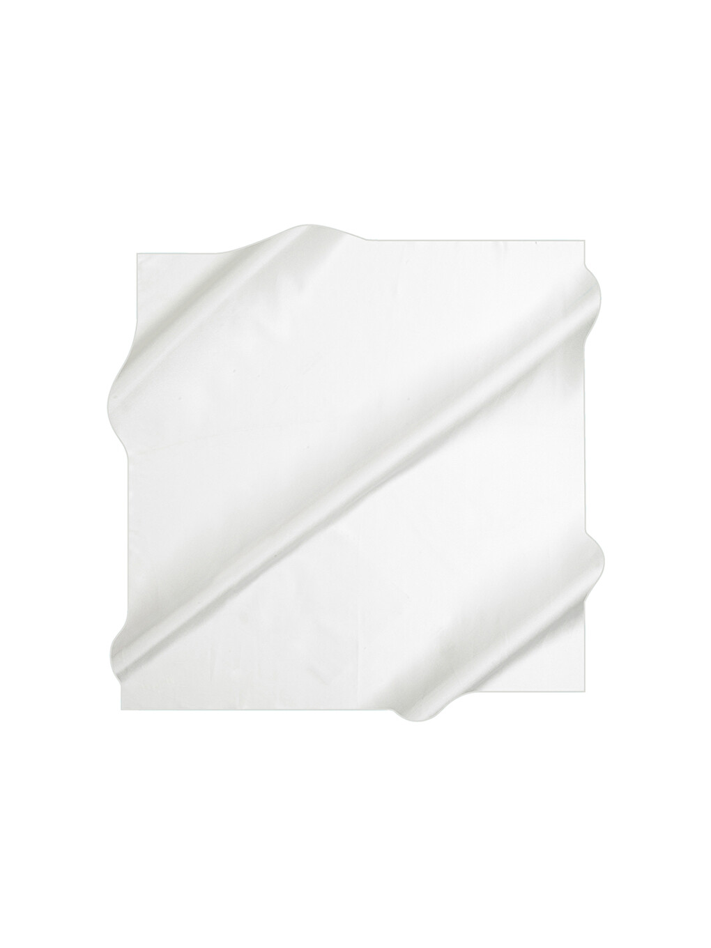 Beyaz 90X90 Düz Twill Eşarp