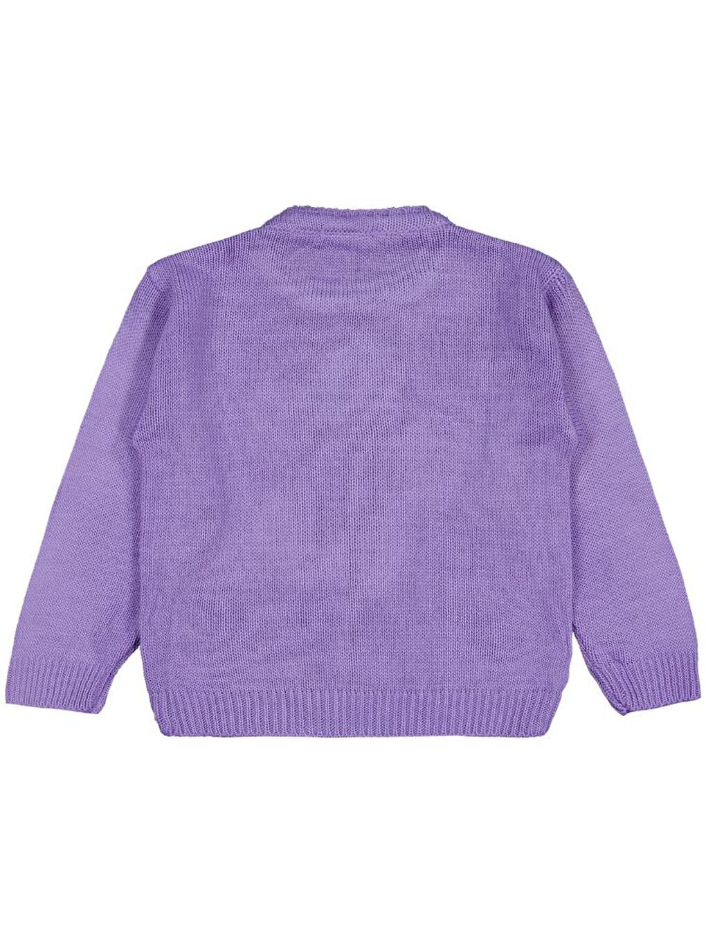 Mor Girls Büyük Çiçek Desenli 2-5 Yaş Kazak - Lila 3-4 Yaş-1