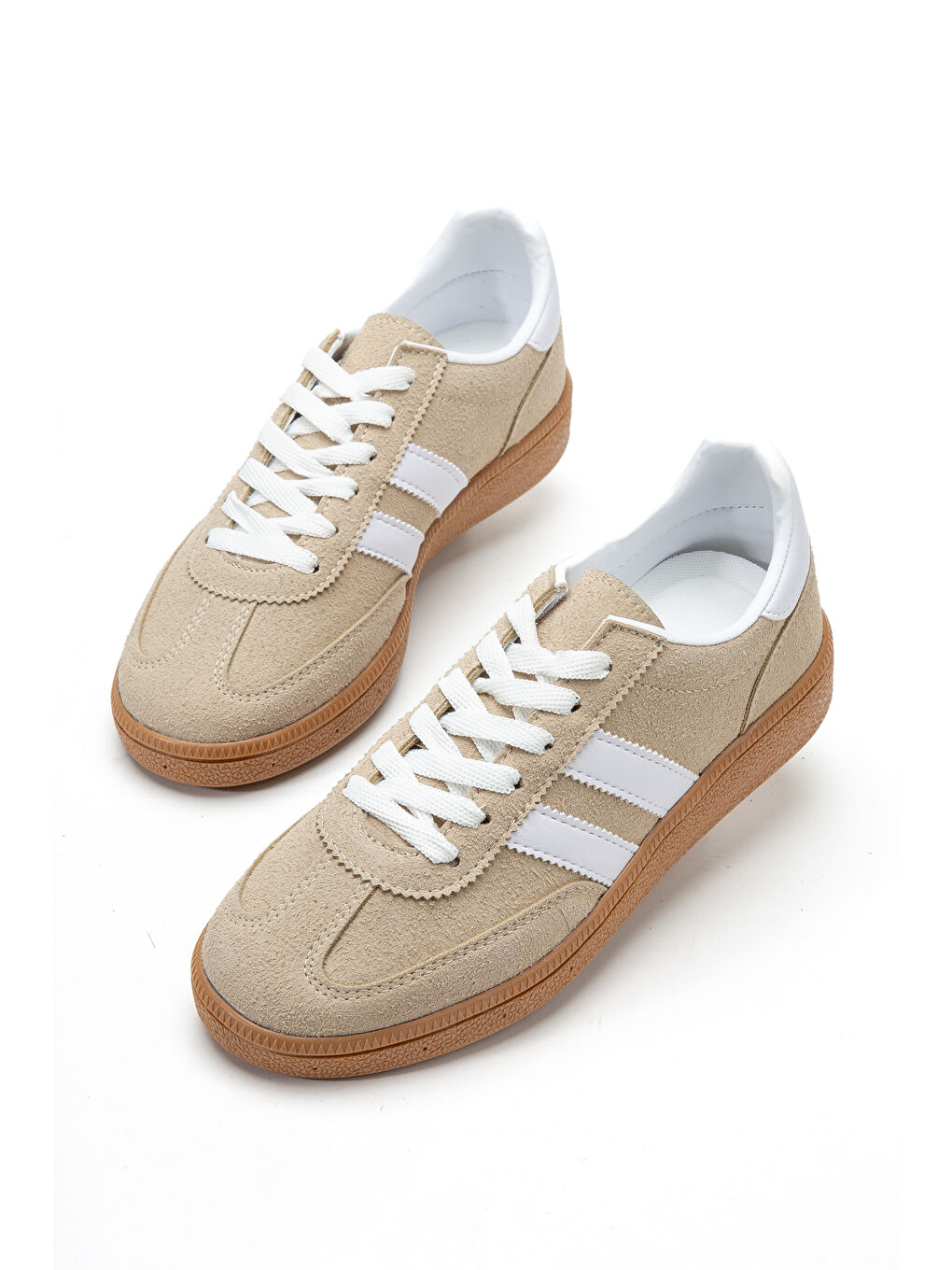 Bej Kate Günlük Ortopedik Kadın Sneaker Spor Ayakkabı