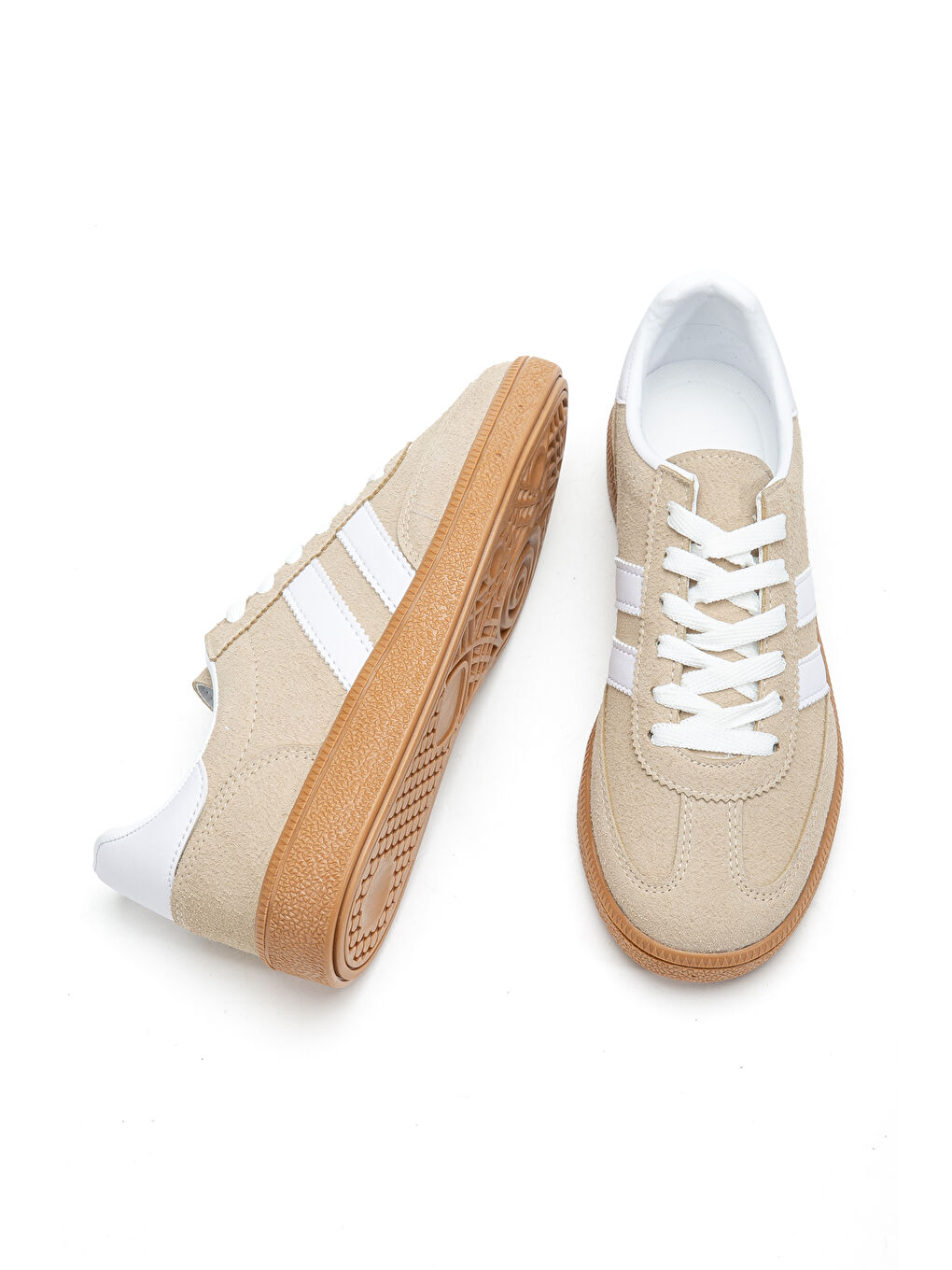 Bej Kate Günlük Ortopedik Kadın Sneaker Spor Ayakkabı-1