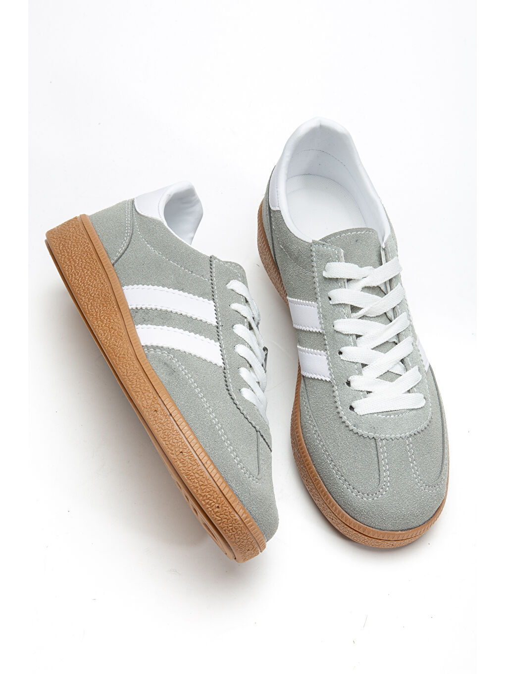 Gri Kate Günlük Ortopedik Kadın Sneaker Spor Ayakkabı-1