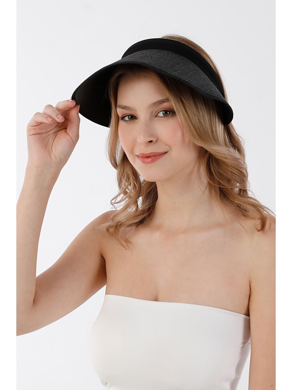 Siyah Siperli Hasır Şapka-2