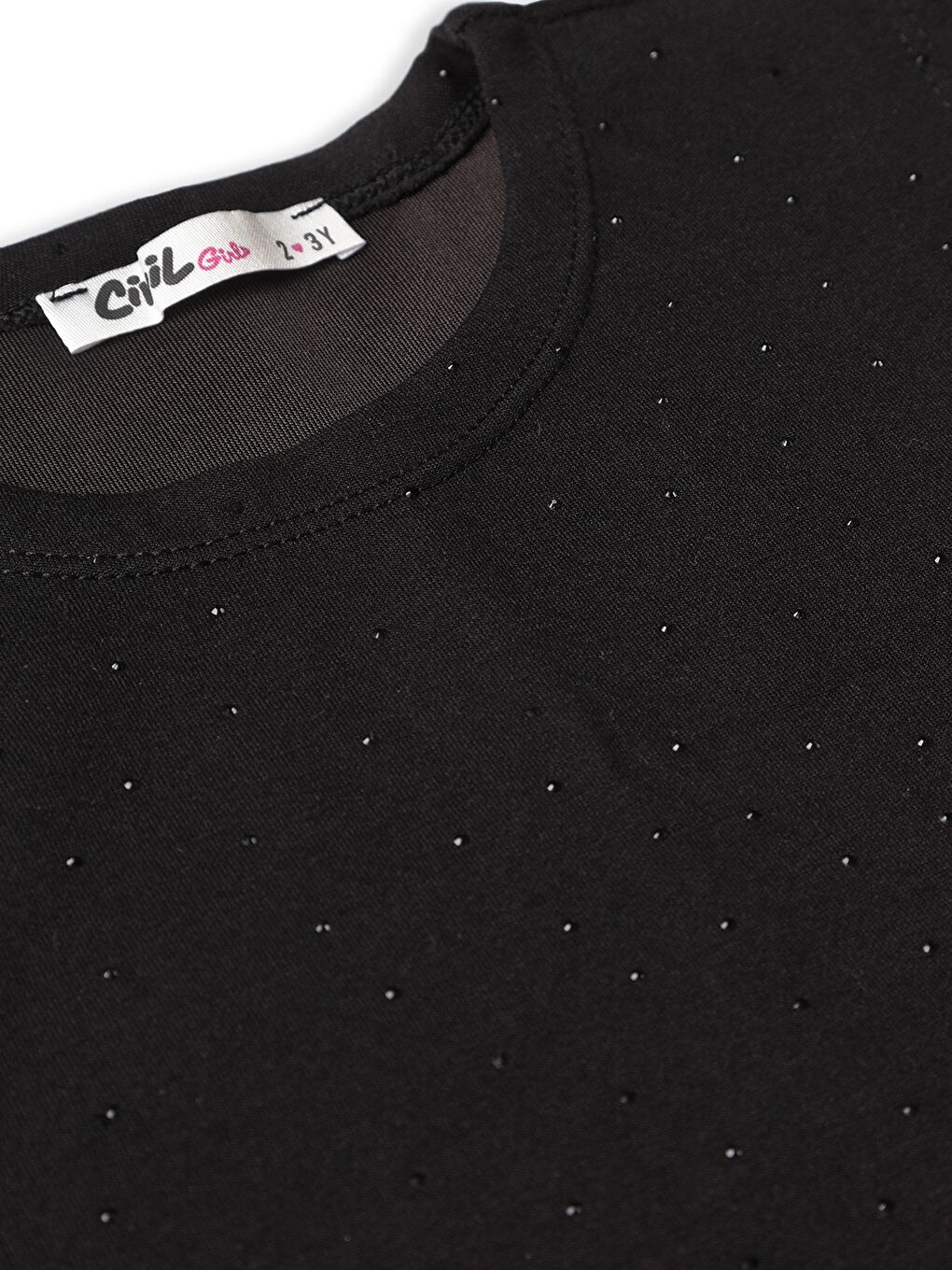 Girls Yakalı 2-5 Yaş Takım - Siyah-3