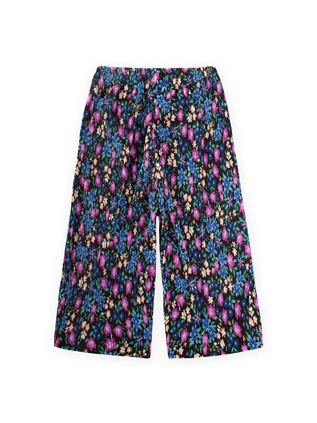 Mor Piliseli Dökümlü Pantolon 3-10 Yaş Çiçek Desen