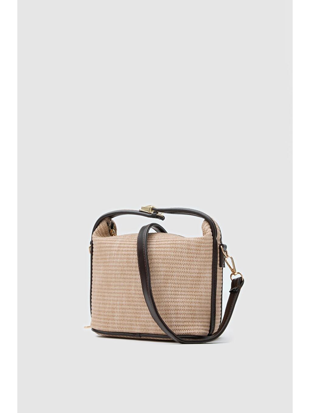Hobo Hasır Çapraz Çanta Bej-2