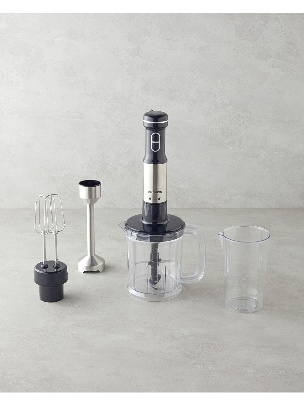 MBS 3010 4 Bıçaklı Mini Blender Seti 1500W Siyah-Krom