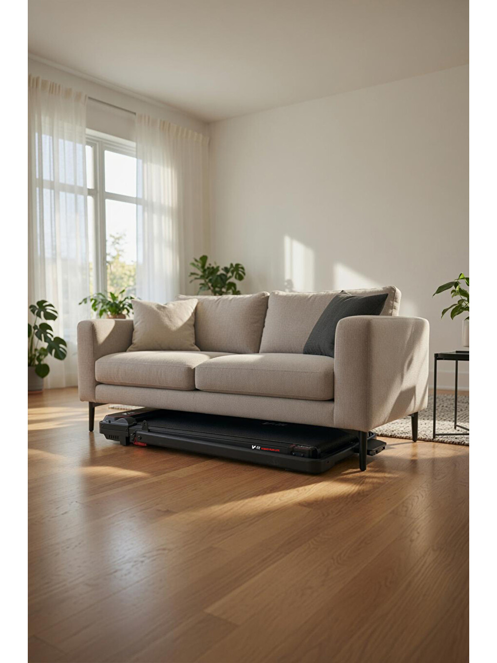 Siyah V-fit By Vibro Run Titreşimli Koşu Bandı Katlanabilir, 8 Km/s, Titreşim Modlu, Kumandalı-6