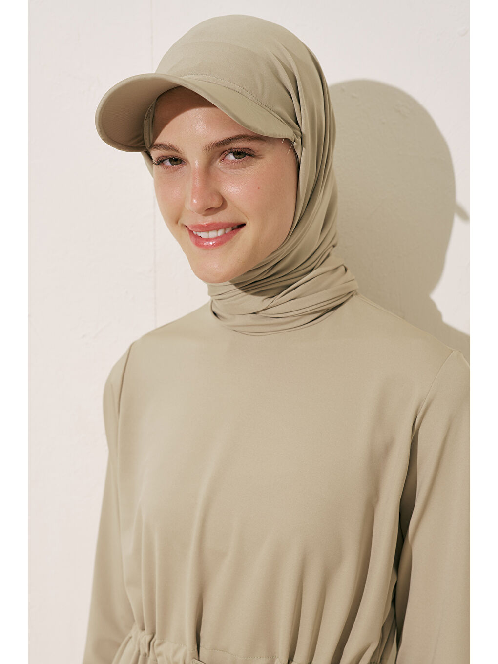 Cap Şapkalı Mayo Şal Yeşil