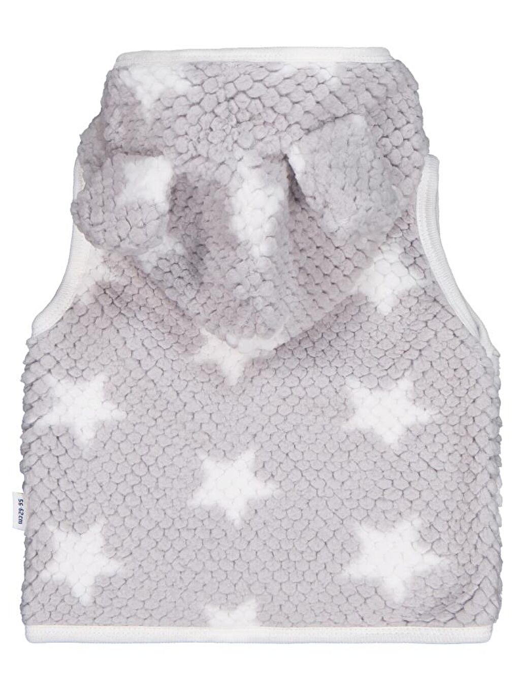 Ayı Nakışlı Kapüşonlu 1-9 Ay Yelek - Gri 1-3 Ay-1