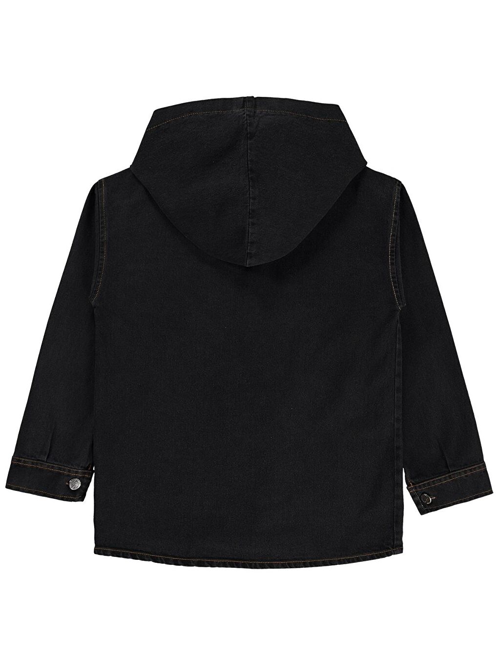 Boys Kapüşonlu Tişörtlü 6-9 Yaş Gömlek - Gri-1