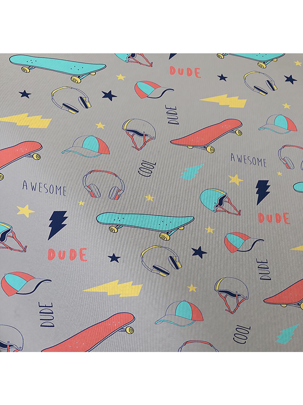 Karışık Çift Taraflı Çocuk Desenli Çarşafsız Takım Tek Kişilik Nevresim Takımı 160x220 Cm-2