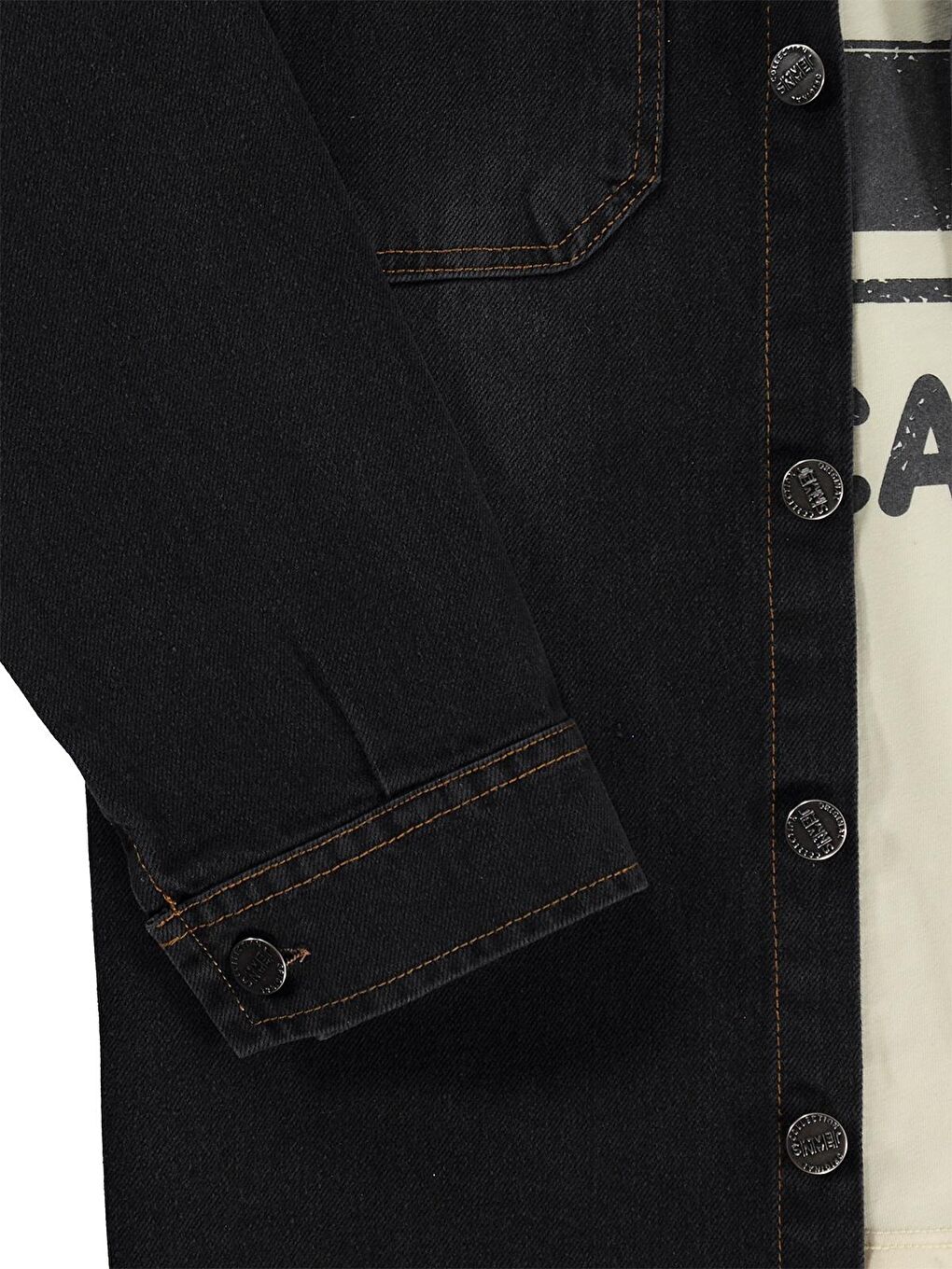 Boys Kapüşonlu Tişörtlü 6-9 Yaş Gömlek - Gri-3