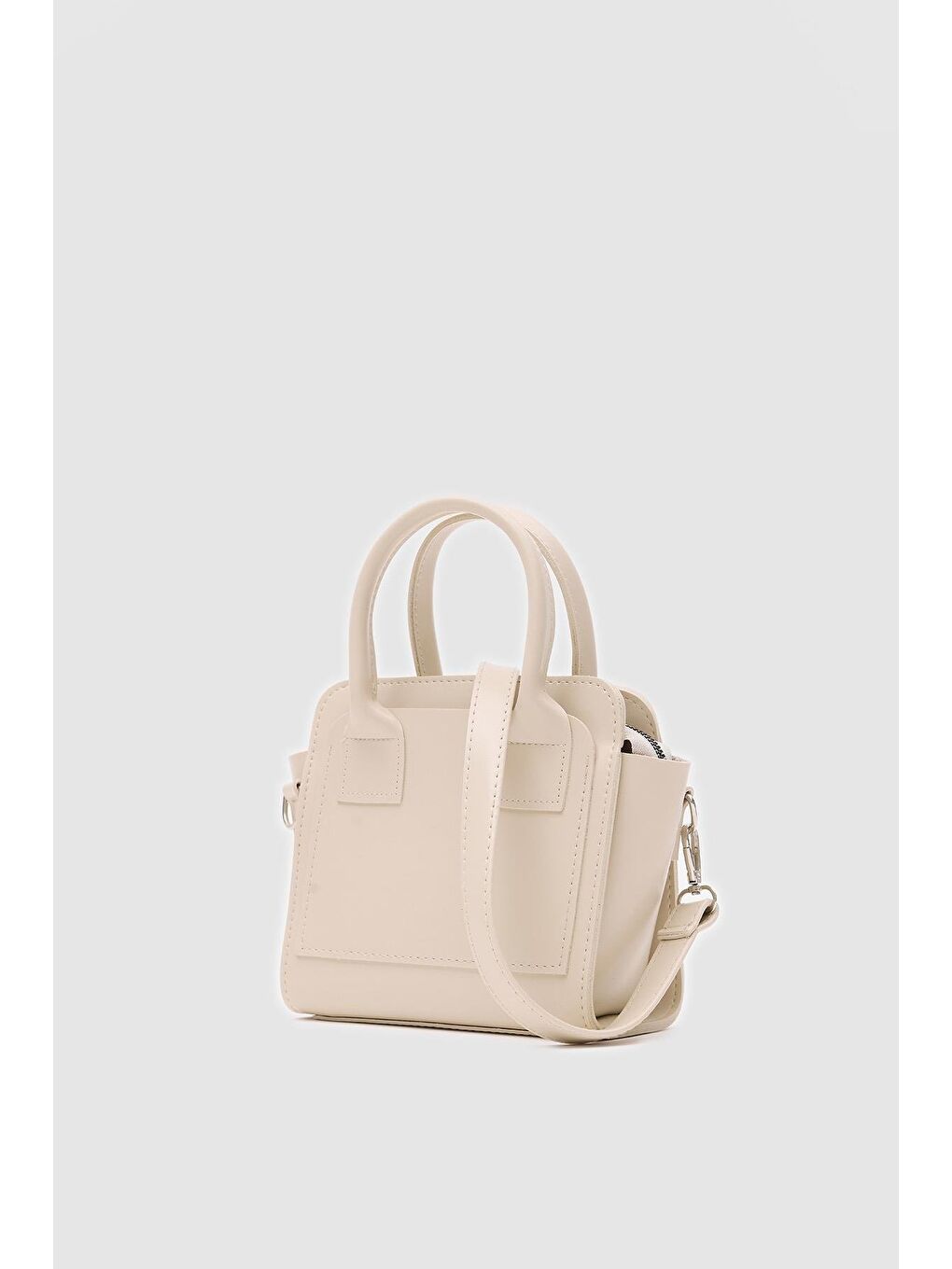 Ekru Simon El Ve Çapraz Çanta Krem-2