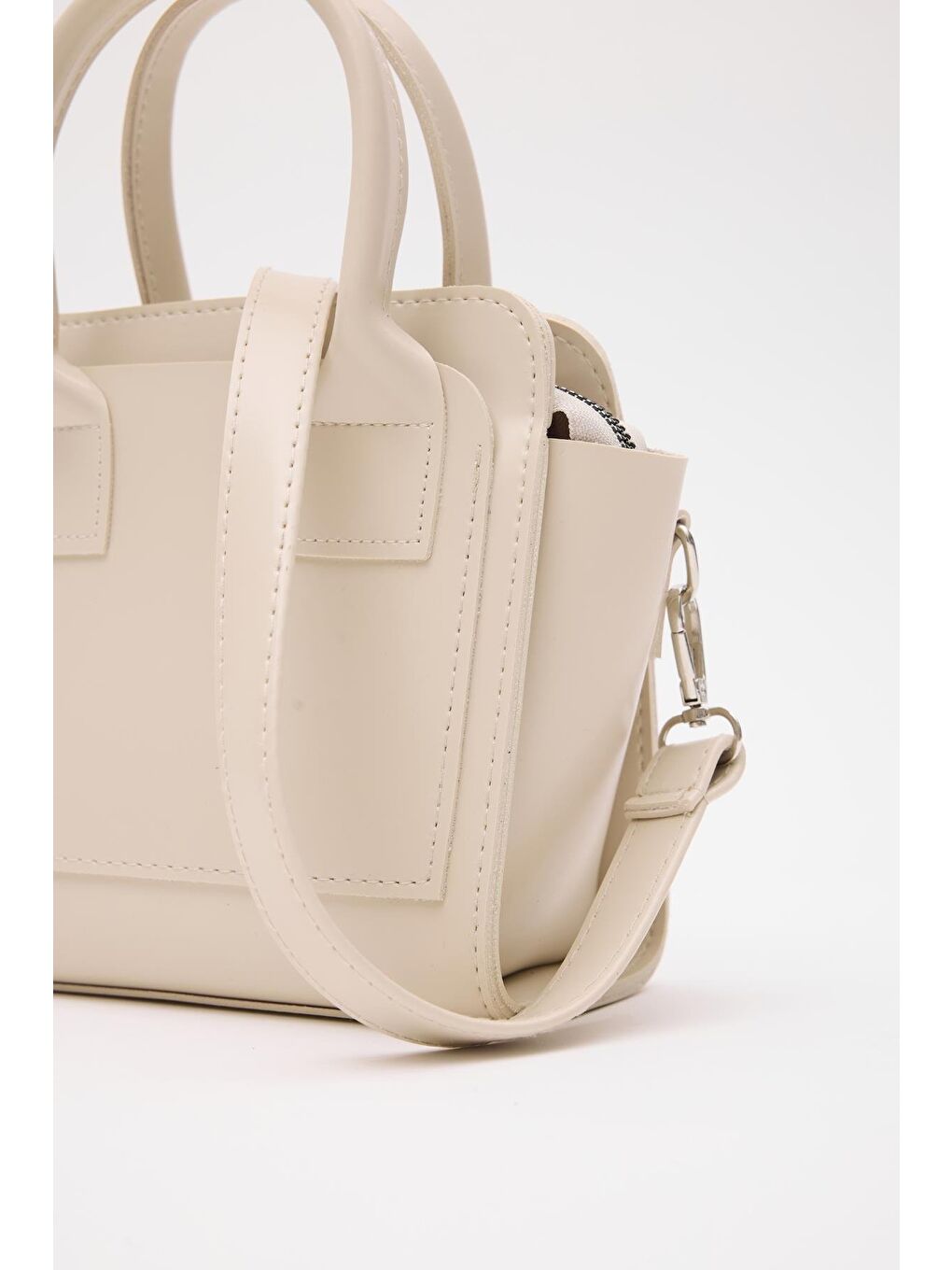 Ekru Simon El Ve Çapraz Çanta Krem-3
