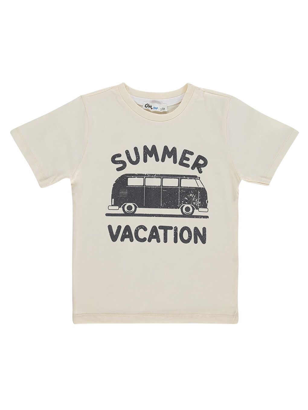 Boys Kapüşonlu Tişörtlü 2-5 Yaş Gömlek - Gri-1