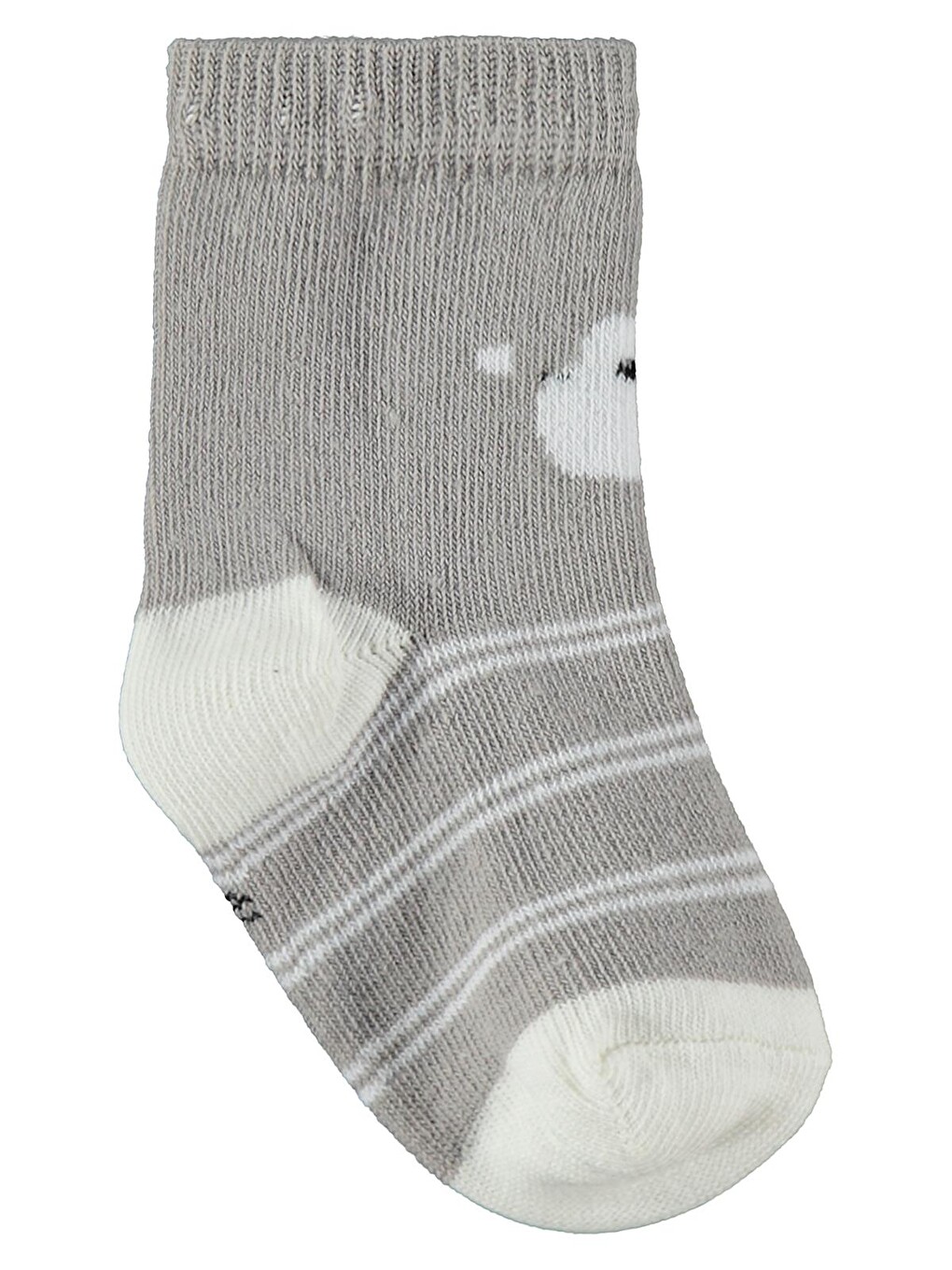 Beyaz Baby Face Animal 3'lü 6- Bebek Erkek Çorap Set - Standart-3