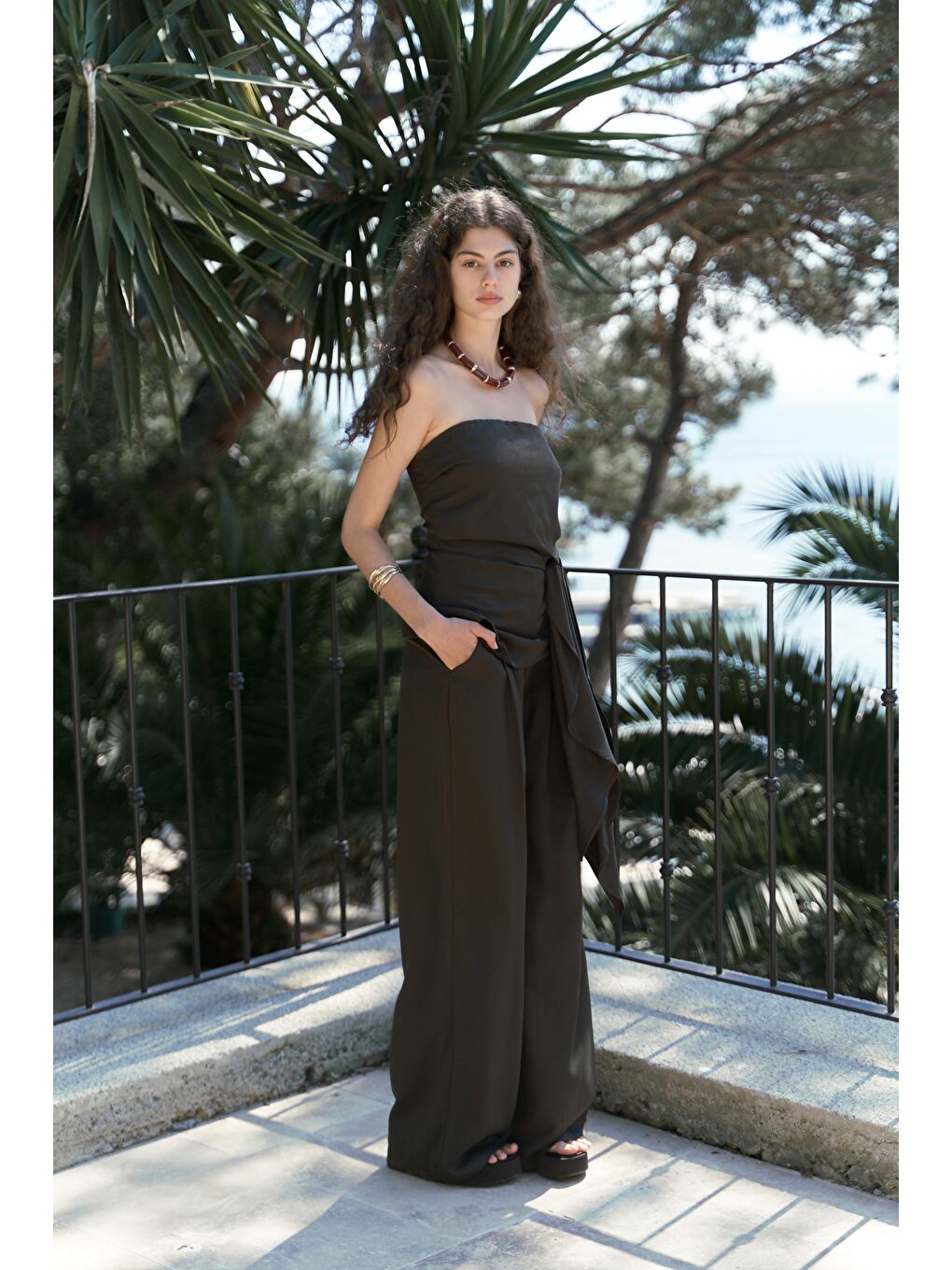 Kahverengi Mila Kahve Bluz Pantolon Takım-3