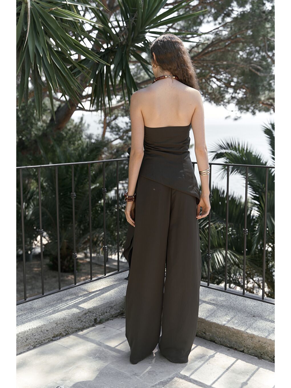 Kahverengi Mila Kahve Bluz Pantolon Takım-4