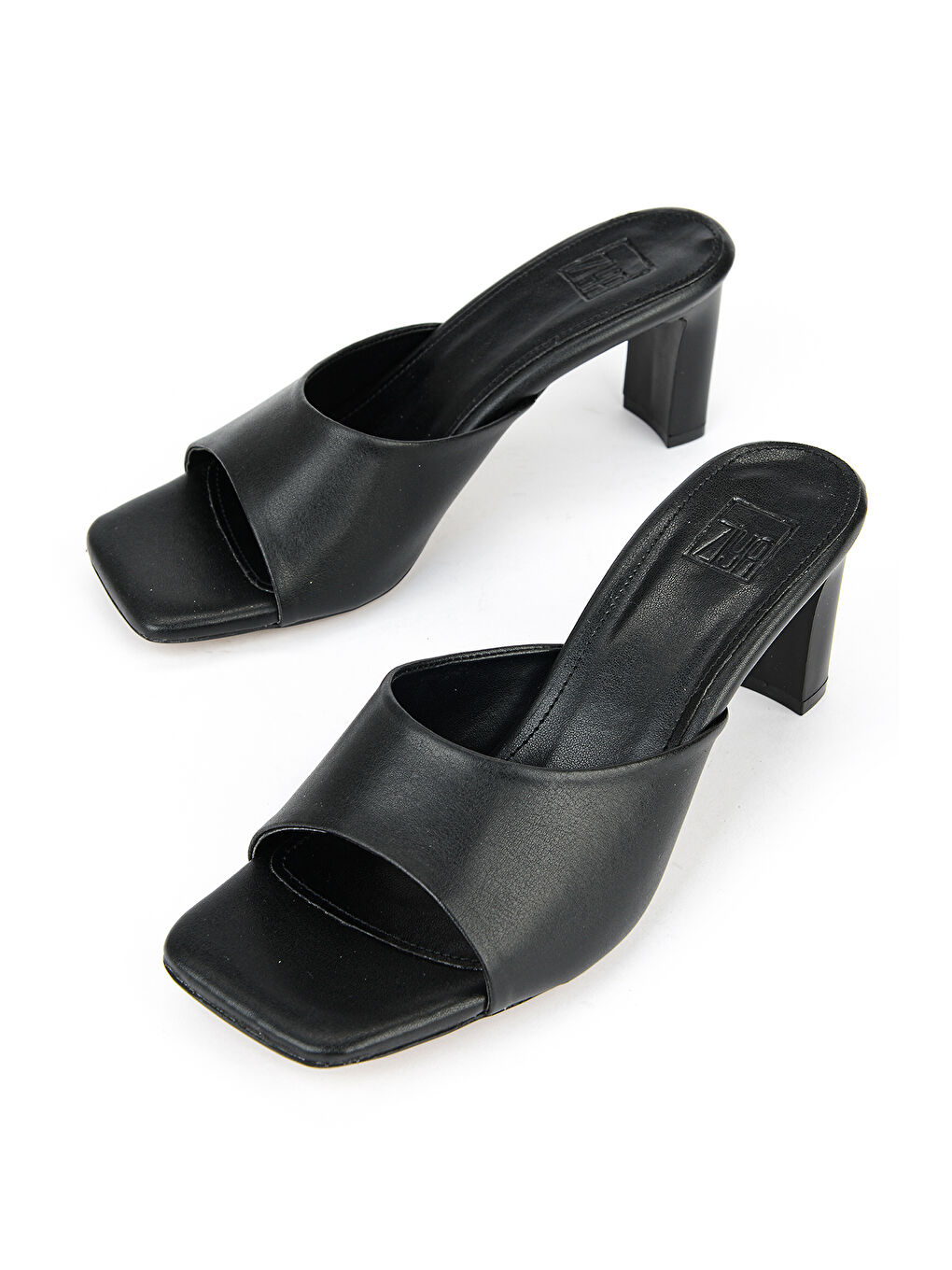 Kadın Topuklu Terlik 161996Z326 Siyah-4