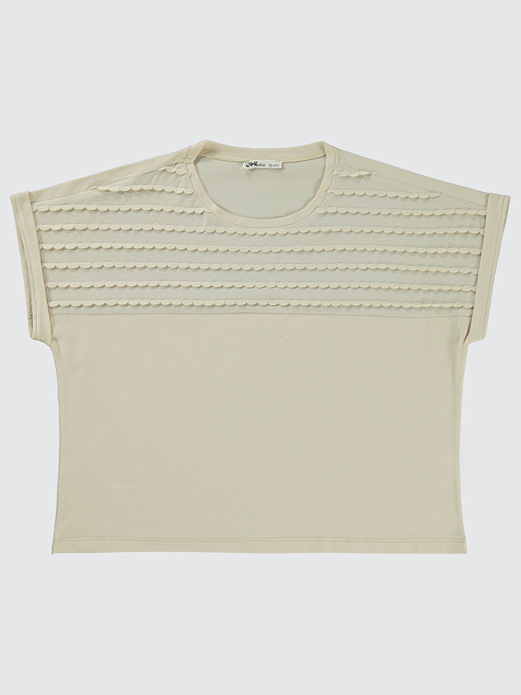 Girls Kız Çocuk Tişört 10-13 Yaş Bej