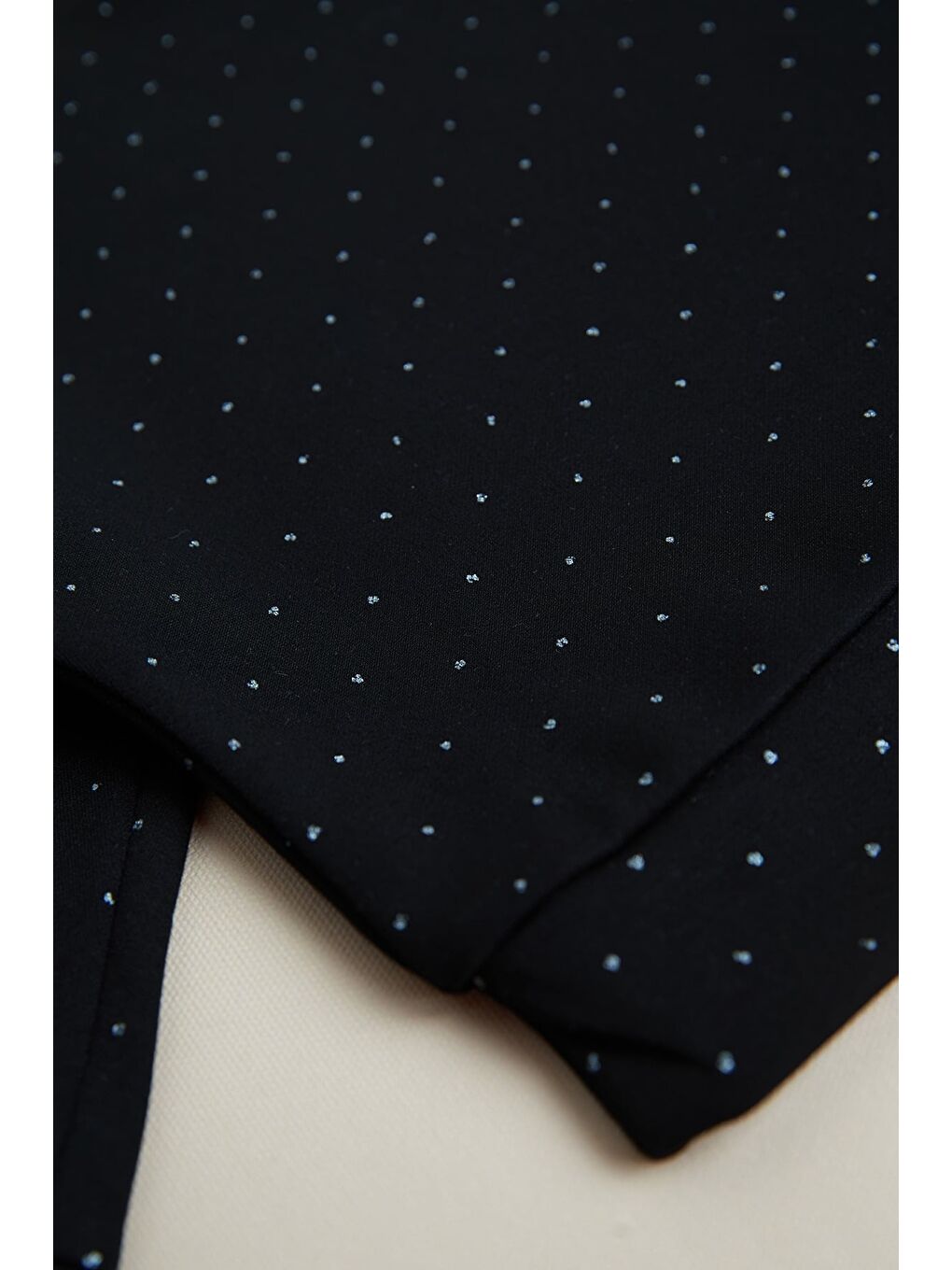 Siyah Puantiye Desenli Dik Yaka Flare Kız Çocuk 2 Li Takım-2