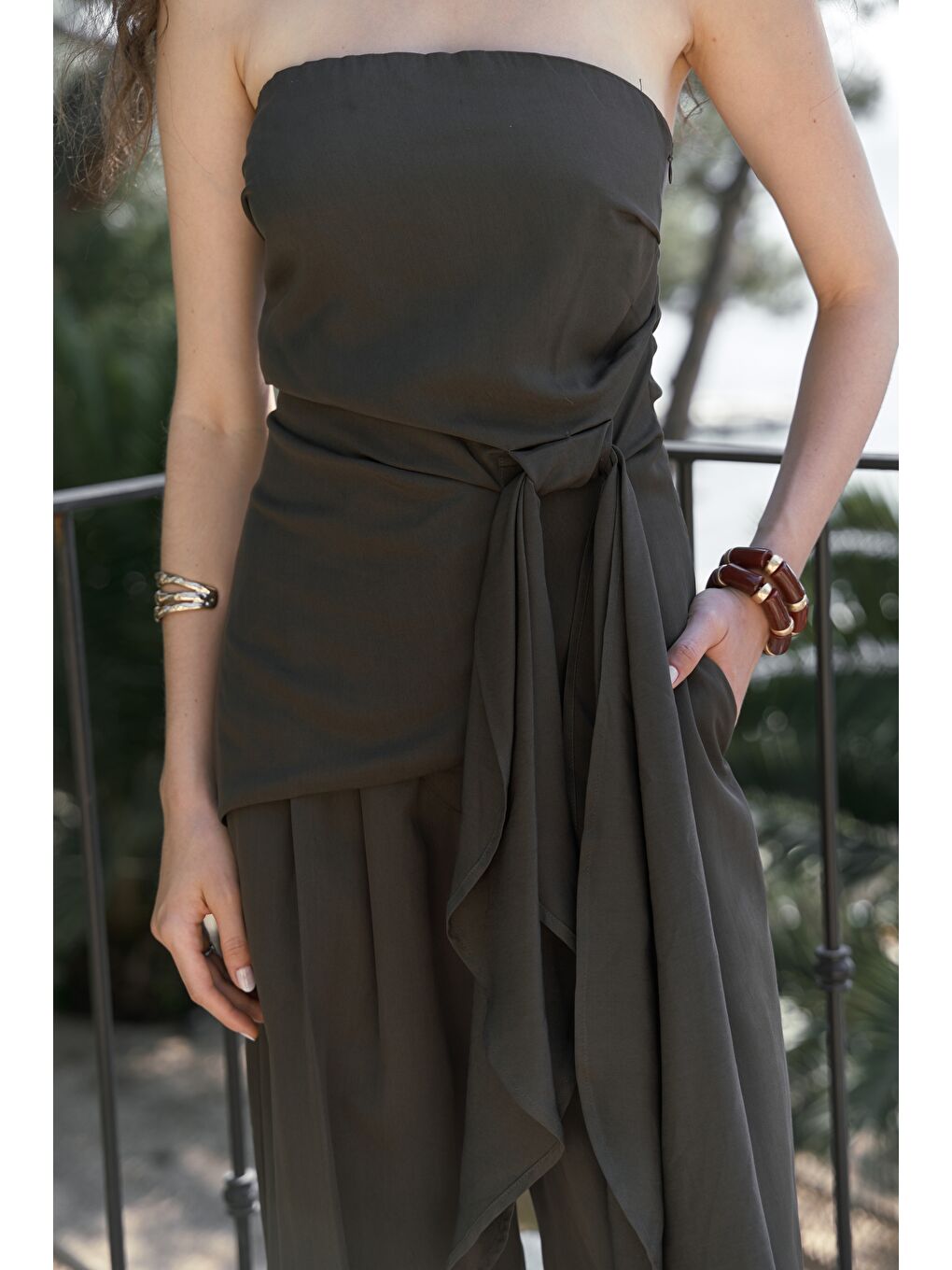 Kahverengi Mila Kahve Bluz Pantolon Takım-5