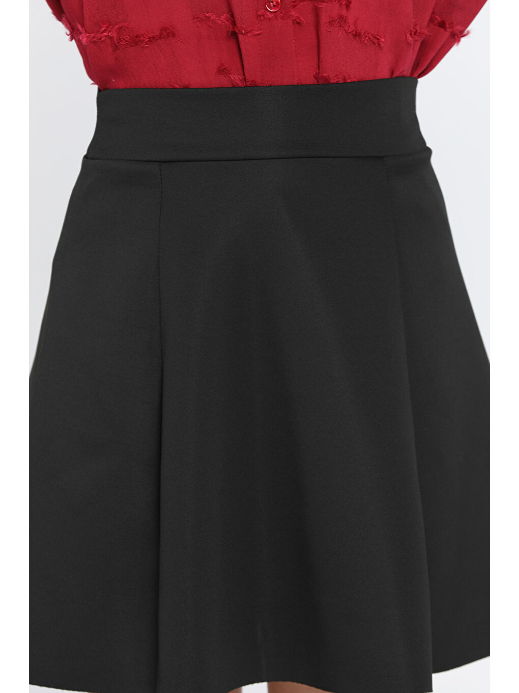 Siyah Kadın Kiloş Mini Etek-3