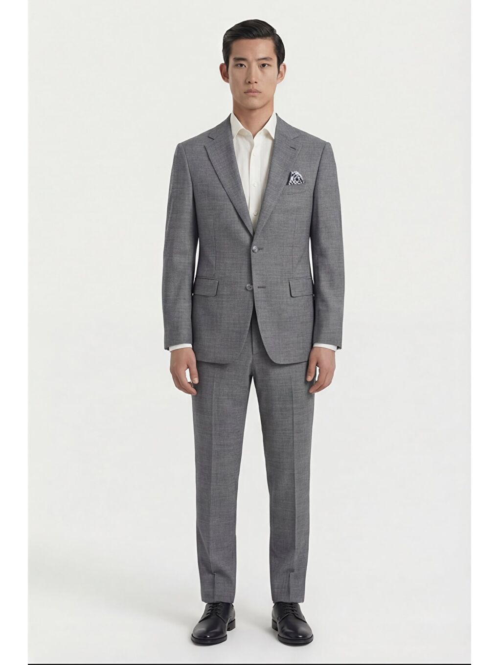 Erkek Viskon Karışımlı 5 Drop Klasik Antrasit Takım Elbise-1