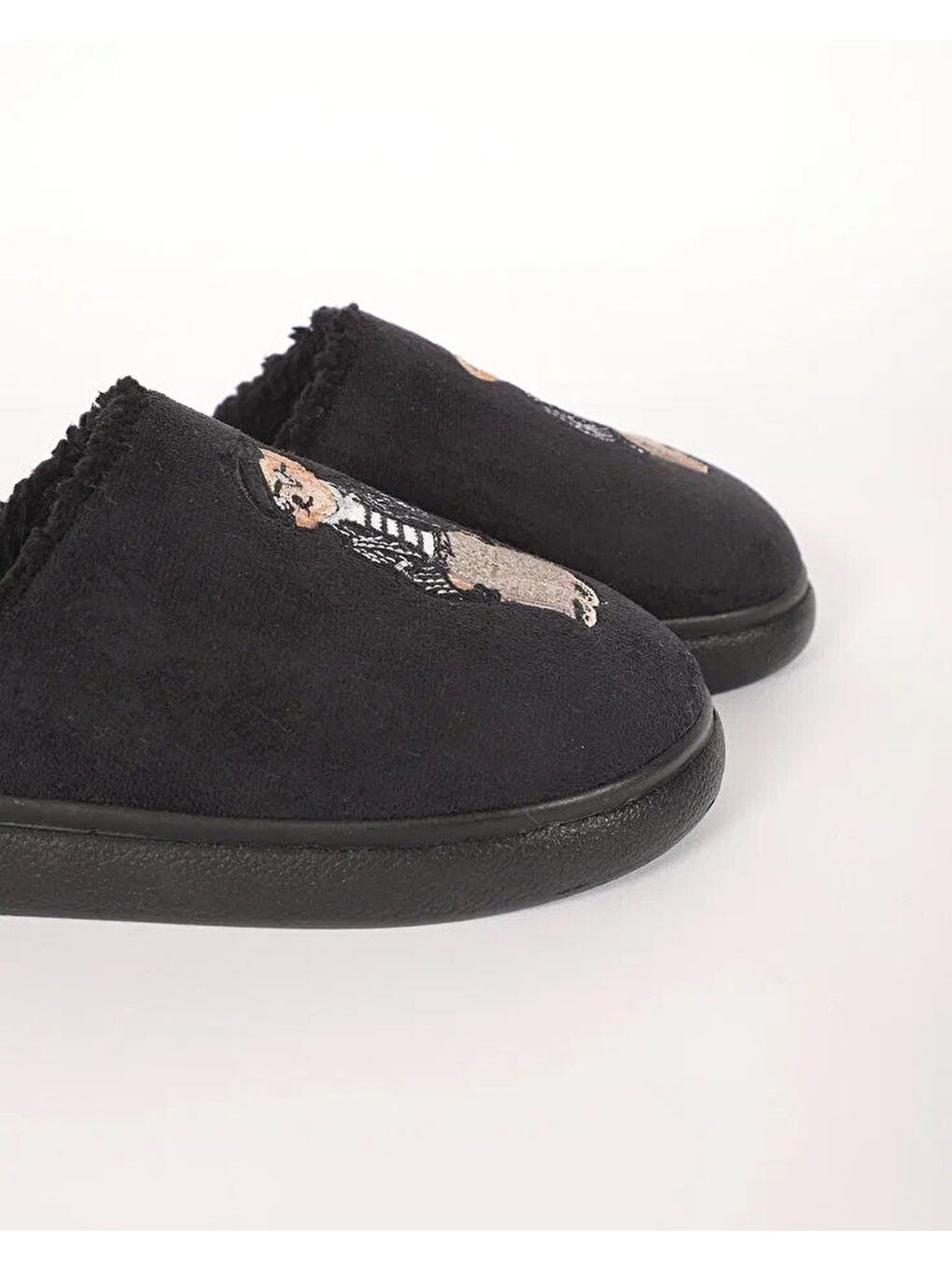 Siyah Erkek Triko Ev İçi Terlik - ROME-1