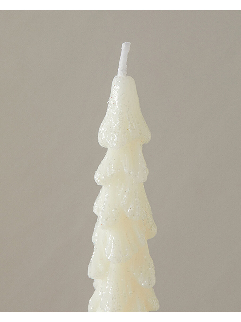 Christmas Tree 2'li Yılbaşı Mum 26,4x5,7x3,5 cm Ekru-2