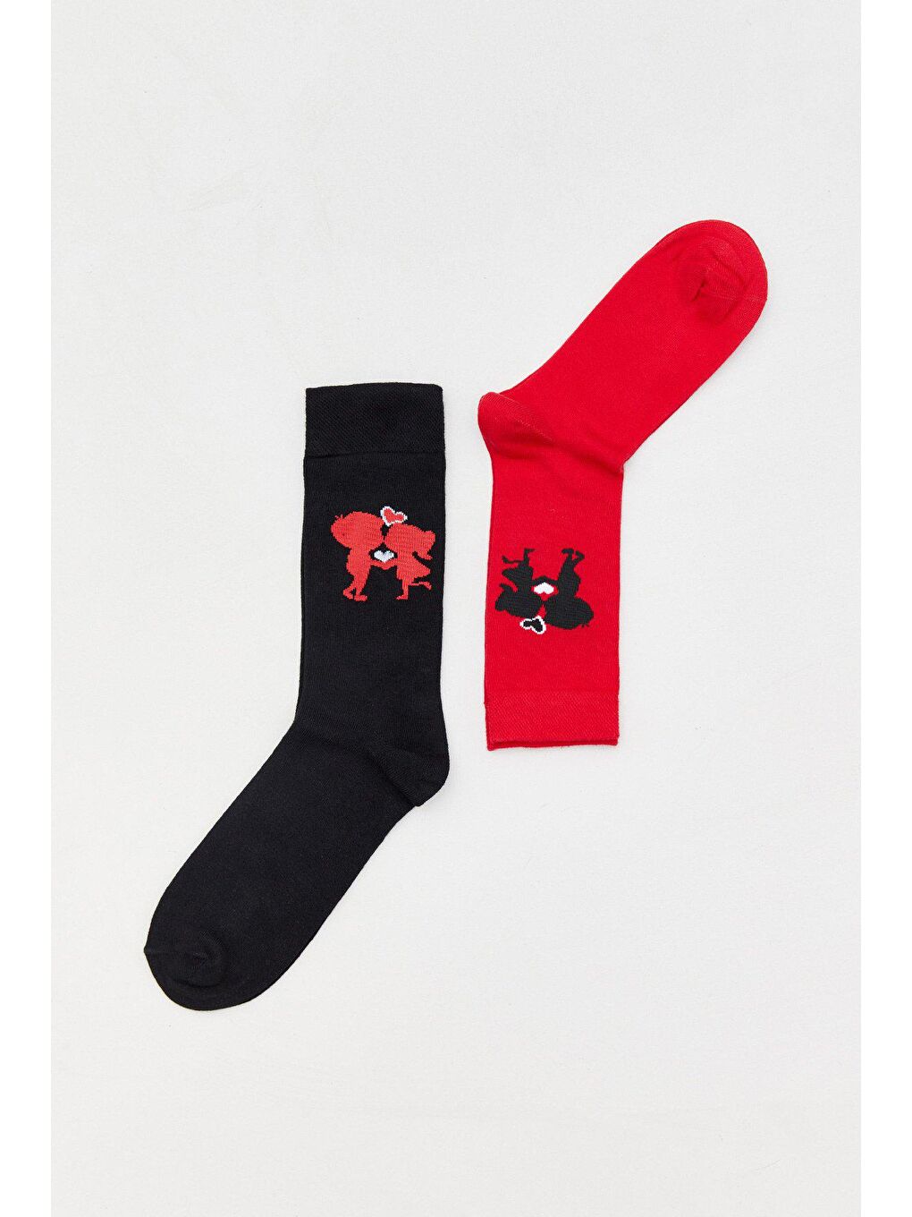 Kırmızı Sevgili Çorabı 2 Li Paket-1
