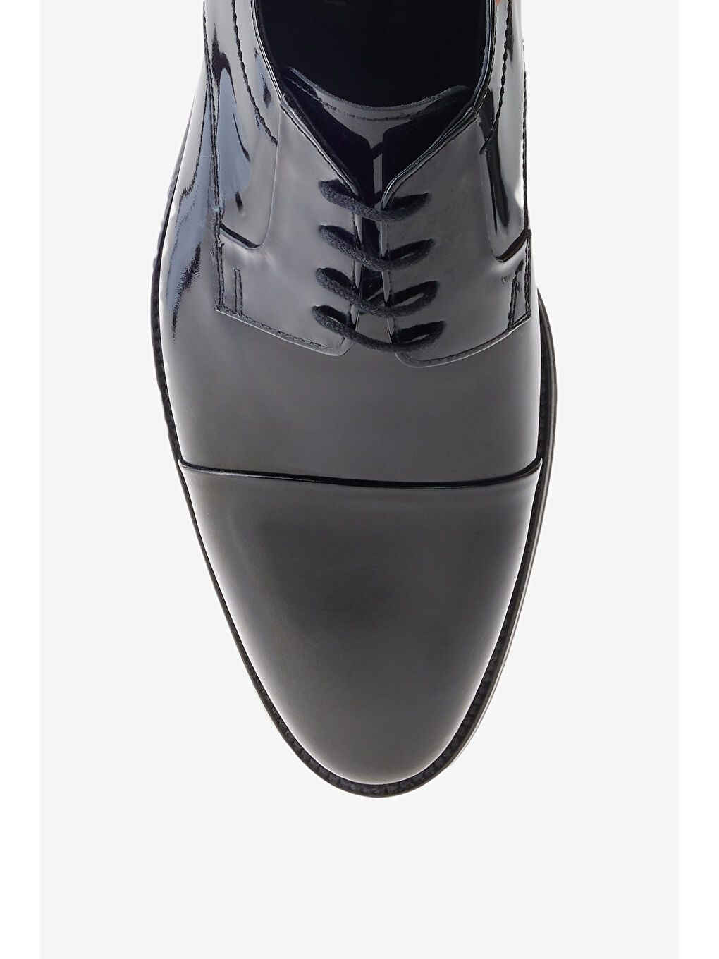 Erkek Siyah %100 Deri Rahat Taban Klasik Rugan Ayakkabı-2