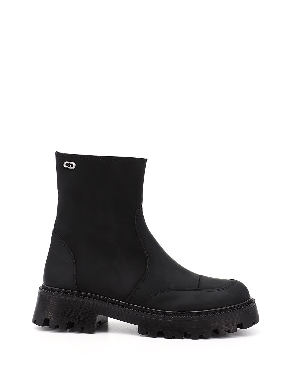 Mor Kadın ZÜMRÜT-SİYAH Yuvarlak Burunlu Fermuarlı Bot