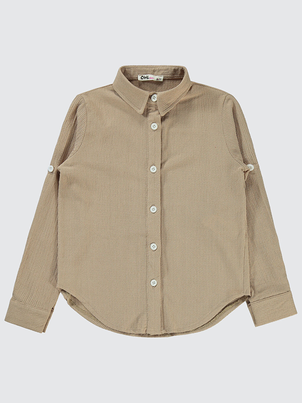 Girls Kız Çocuk Gömlek 10-13 Yaş Açık Bej-2