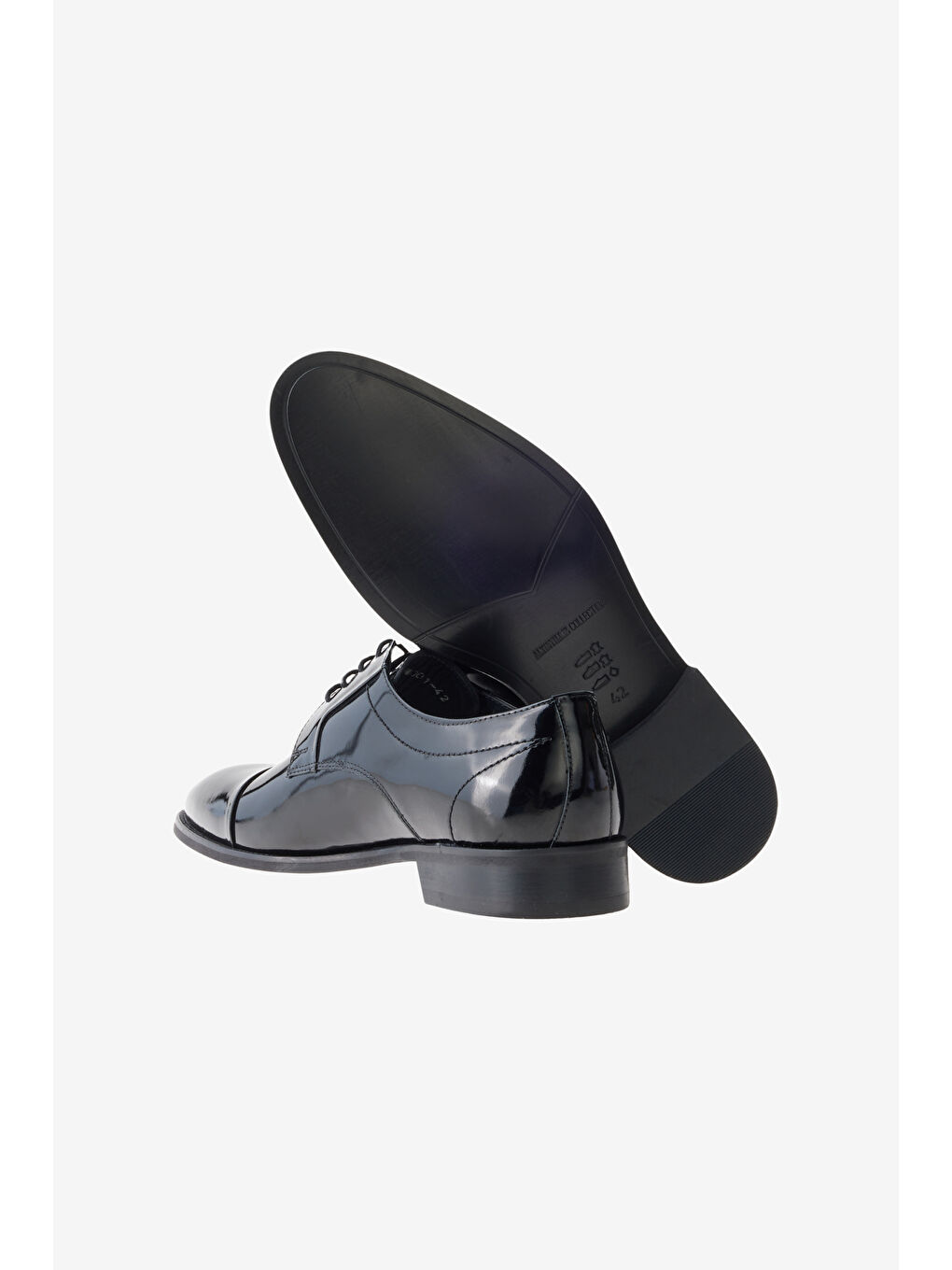 Erkek Siyah %100 Deri Rahat Taban Klasik Rugan Ayakkabı-3