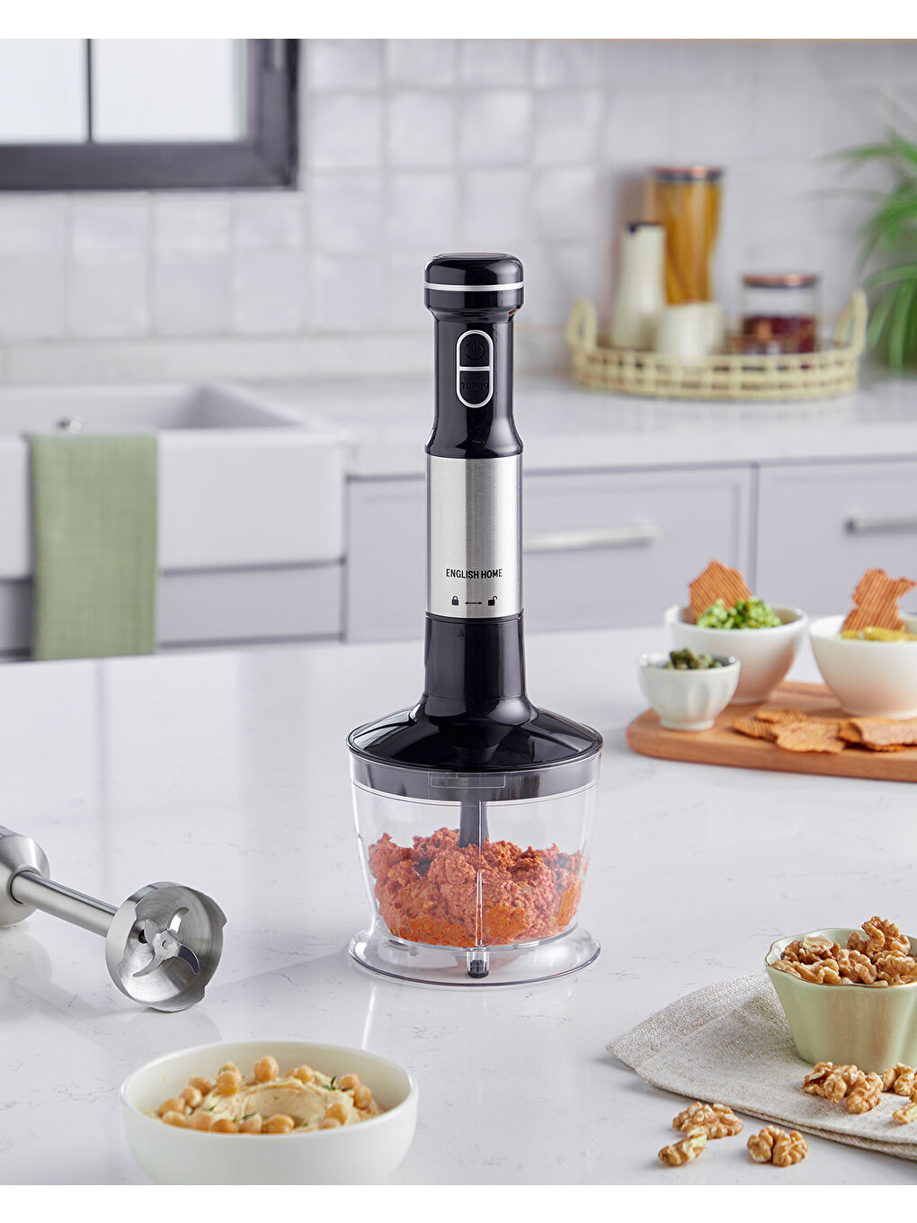 MBS 3001 4 Bıçaklı Mini Blender Seti Siyah-Krom